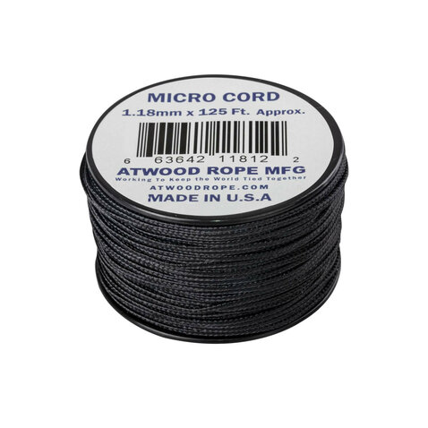 Micro cord 1,18 mm Atwood 125ft černý