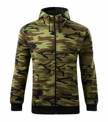 Mikina Camo Zipper CZ green camo