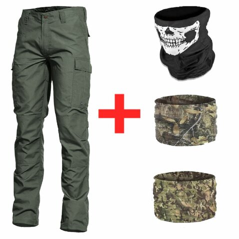 Kalhoty Pentagon BDU 2.0 olive drab + 3x Multifunkční šátek - Nákrčník