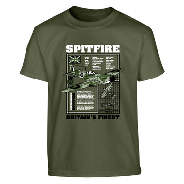 Dětské tričko Spitfire Kombat UK olive