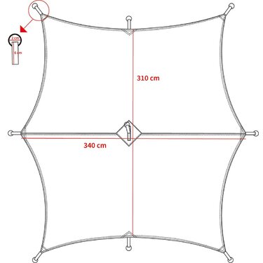 Celta viacúčelová Hexagon 340x310cm CZ95