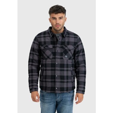 Bunda Vintage Industries polstrovaná grey check