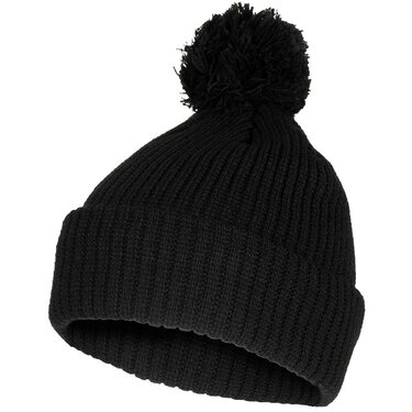 Čepice s bambulí pletená Bobble Hat černá